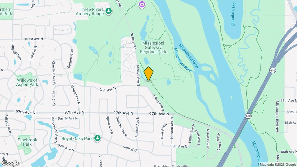 9756 Oliver Ave N Map and Location Details