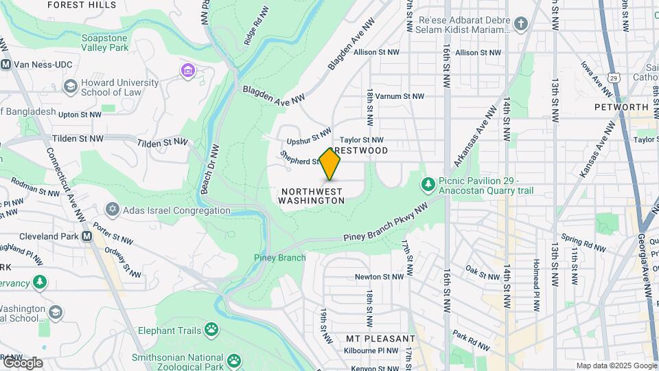 3831 Argyle Terrace NW Map and Location Details