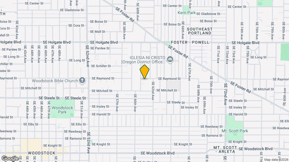 6020 SE Raymond St Map and Location Details