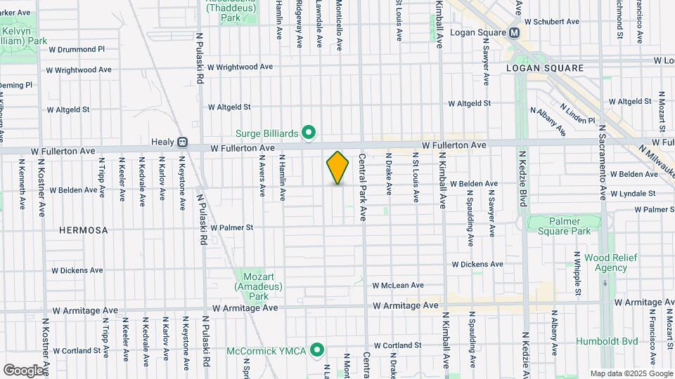 2258 N Monticello Ave Mapa y Detalles de la Ubicación