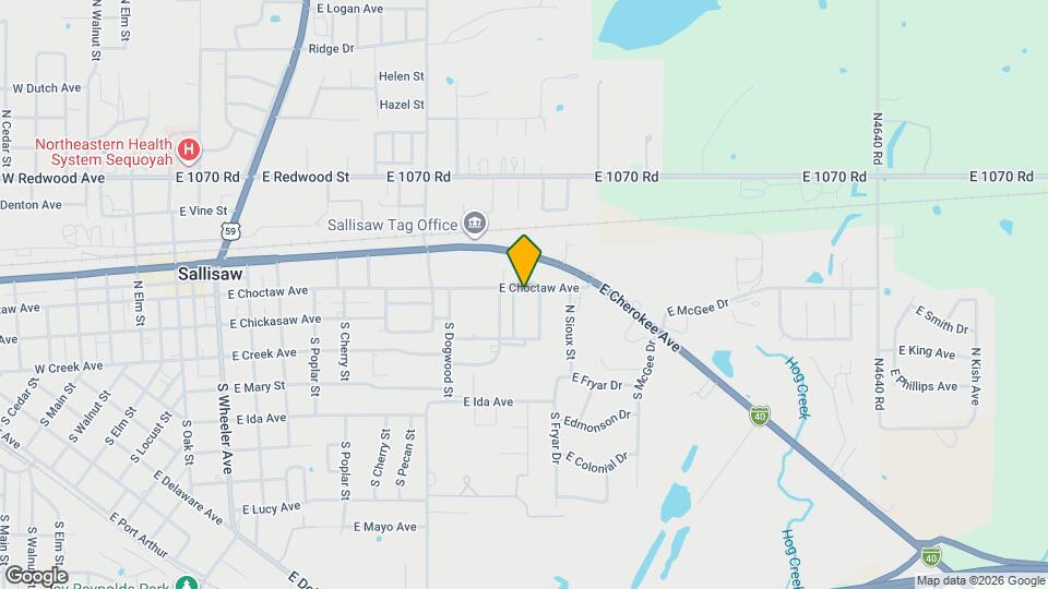 1302 E Choctaw Ave Map and Location Details