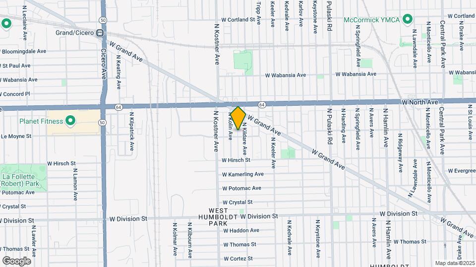 1504-1508 N Kildare Ave Mapa y Detalles de la Ubicación