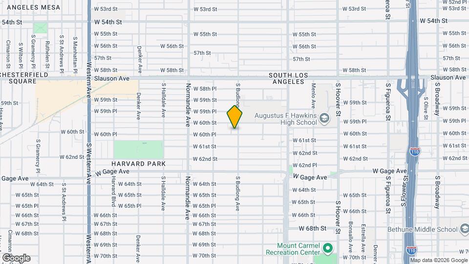 1209 W 60th Pl Mapa y Detalles de la Ubicación