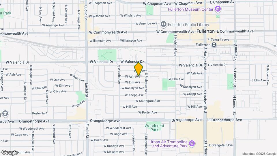 526 W Ash Ave Map and Location Details