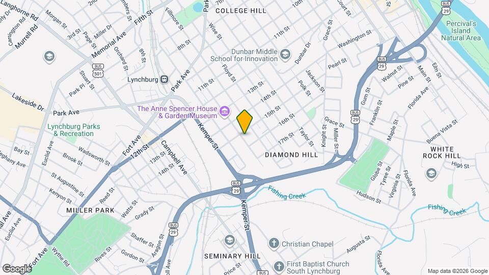 1504 Pierce St, Unit B Map and Location Details