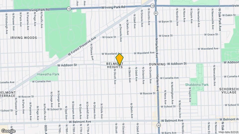 7445 W Addison St Map and Location Details