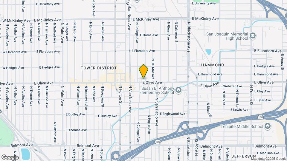 1143 E Olive Ave Map and Location Details