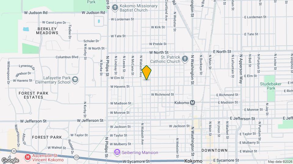 1009 N Indiana Ave Map and Location Details