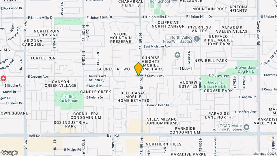 1543 E Grovers Ave Map and Location Details