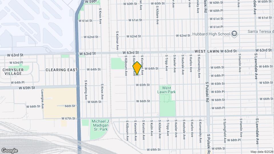 6431 S Kenneth Ave Map and Location Details