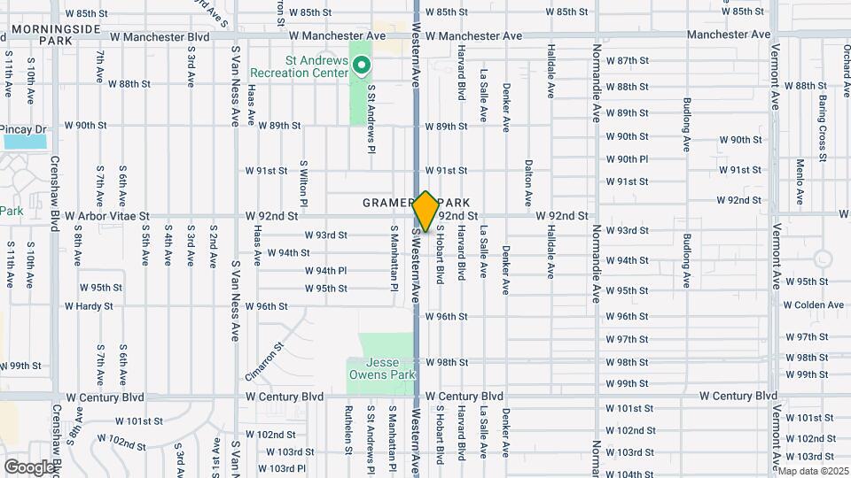 9300 S Western Ave, Unit 1 bedroom Map and Location Details