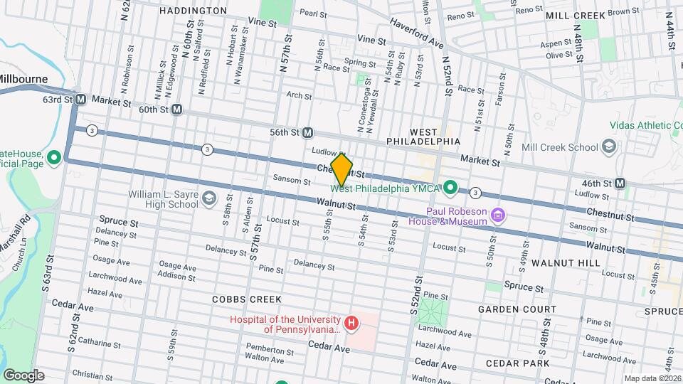 5454 Sansom St Map and Location Details