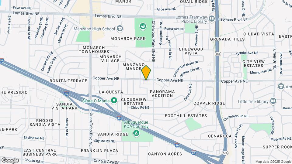 12608 Copper Ave NE Map and Location Details