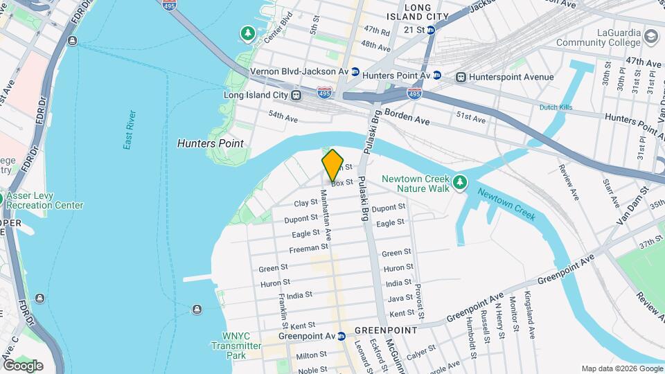 44 Box St, Unit 2D Mapa y Detalles de la Ubicación