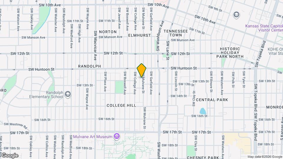 1275 SW Mulvane St Map and Location Details