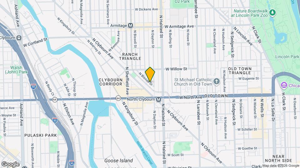 1646 N Bissell St Map and Location Details