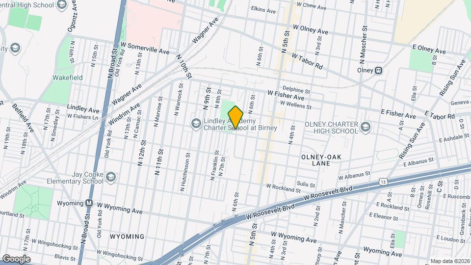 633 Lindley Ave Map and Location Details