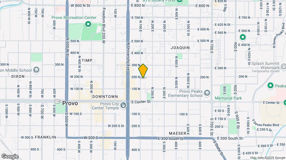 184 N 100 E Map and Location Details