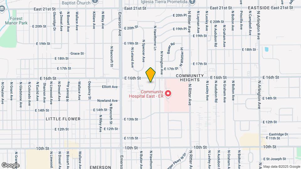 1544 N Hawthorne Ln Map and Location Details