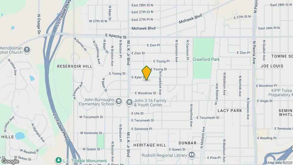 313 E Woodrow Pl Map and Location Details