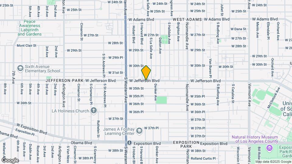 1702-1704 W Jefferson Blvd Mapa y Detalles de la Ubicación