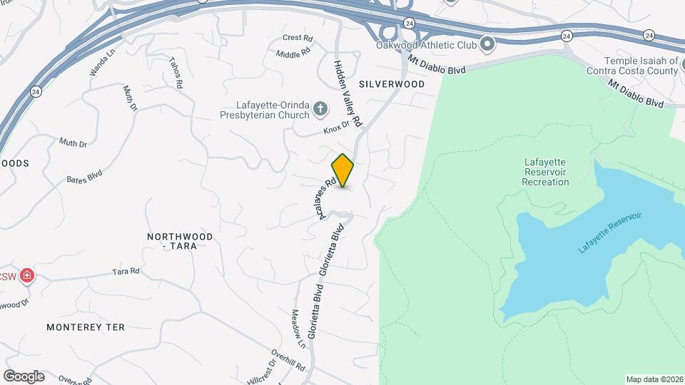 848 Acalanes Rd Map and Location Details