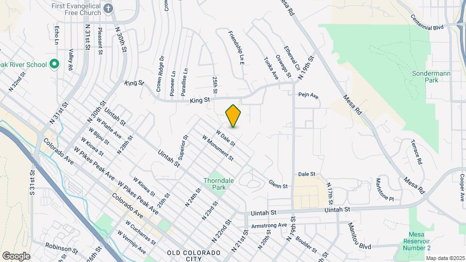 2407 W Cache La Poudre St Map and Location Details
