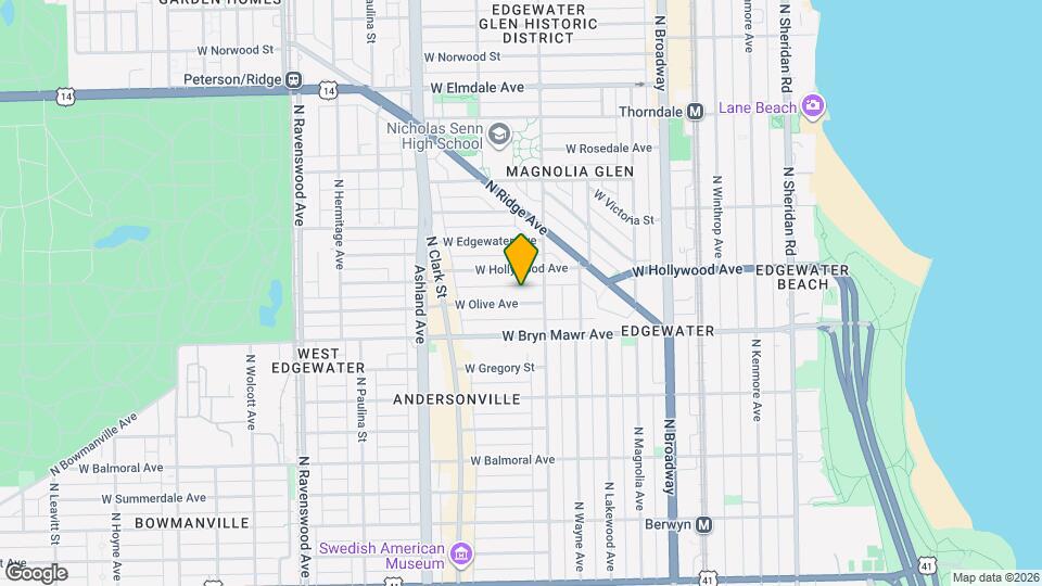 1422 W Olive Ave Map and Location Details