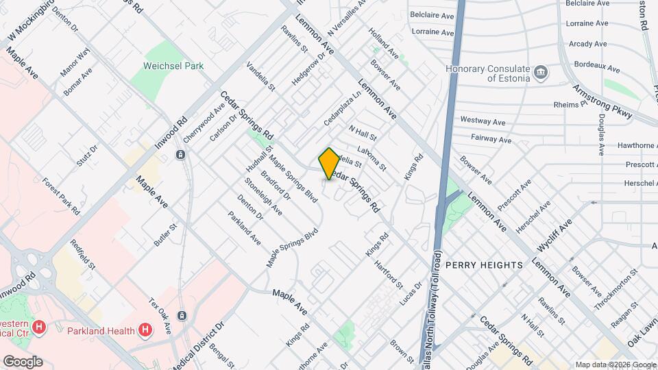 5041 Cedar Springs Rd, Unit 112 Map and Location Details