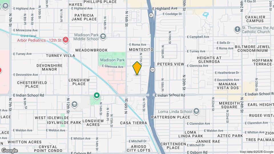 4214 N 17th St Map and Location Details