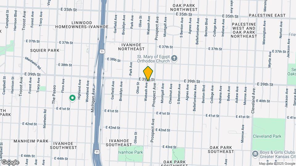 3909 Wabash Ave Mapa y Detalles de la Ubicación