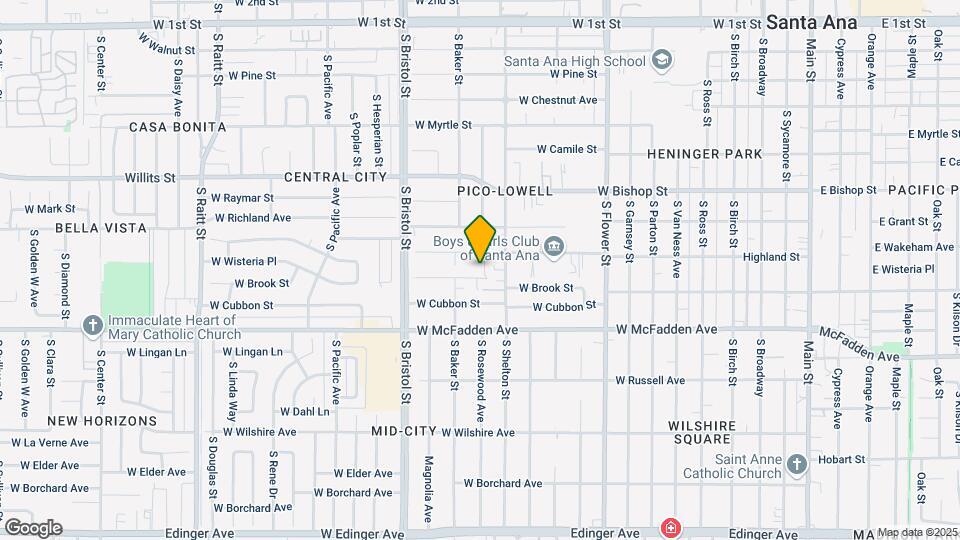 1125 W Brook St Map and Location Details
