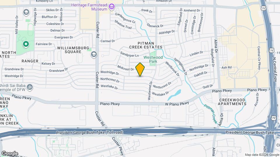 1724 Westridge Dr Map and Location Details