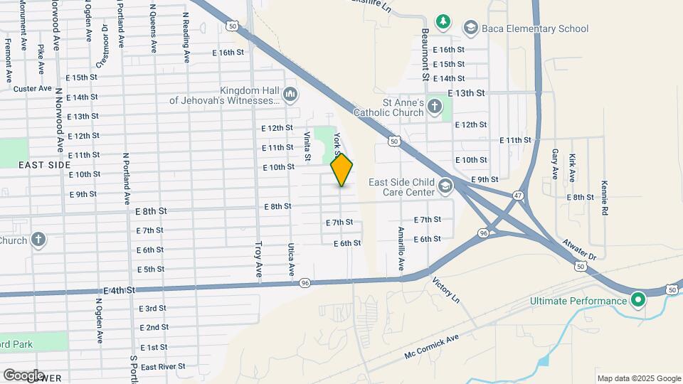 2222 E 8th St Map and Location Details