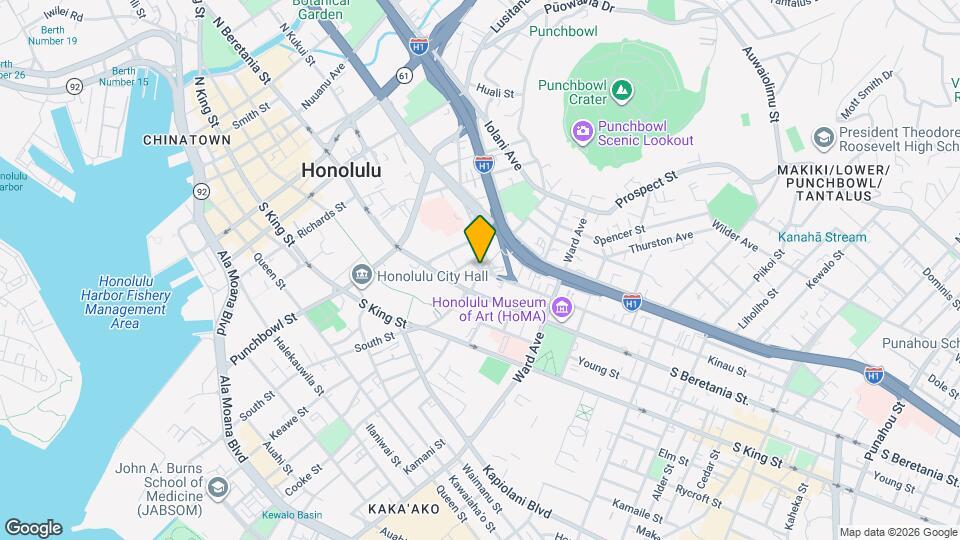 500 Lunalilo St Map and Location Details