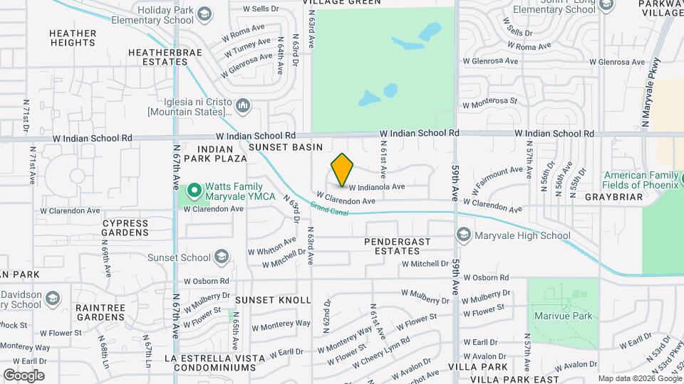 6211 W Indianola Ave Map and Location Details