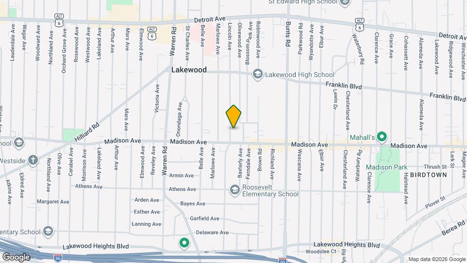 1671 Lincoln Ave Map and Location Details