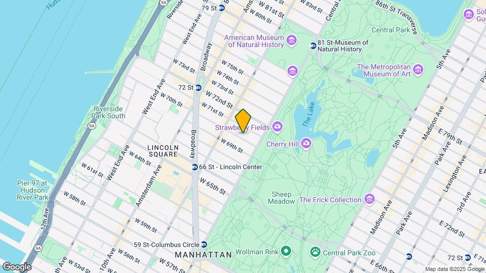 31 W 70th St Map and Location Details