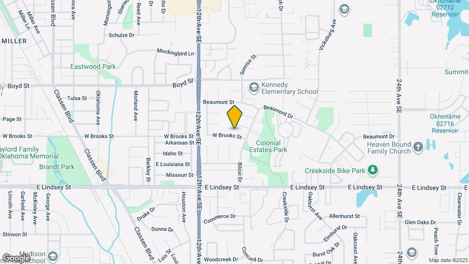 1325 E Brooks St Map and Location Details