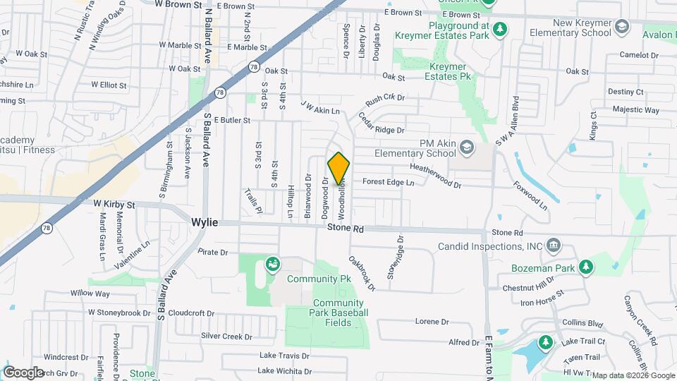 422 Woodhollow Dr Map and Location Details