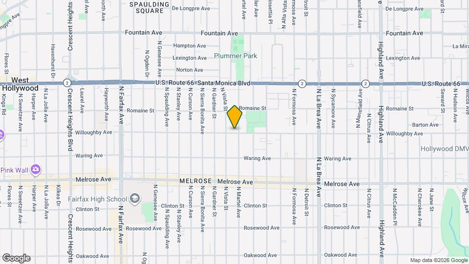 7411 Willoughby Ave Map and Location Details