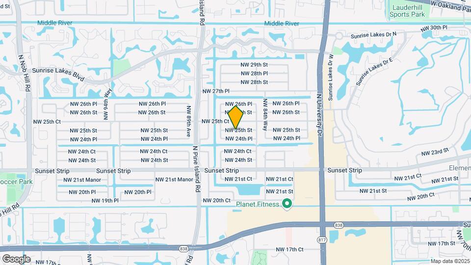 8610 NW 25th St Map and Location Details