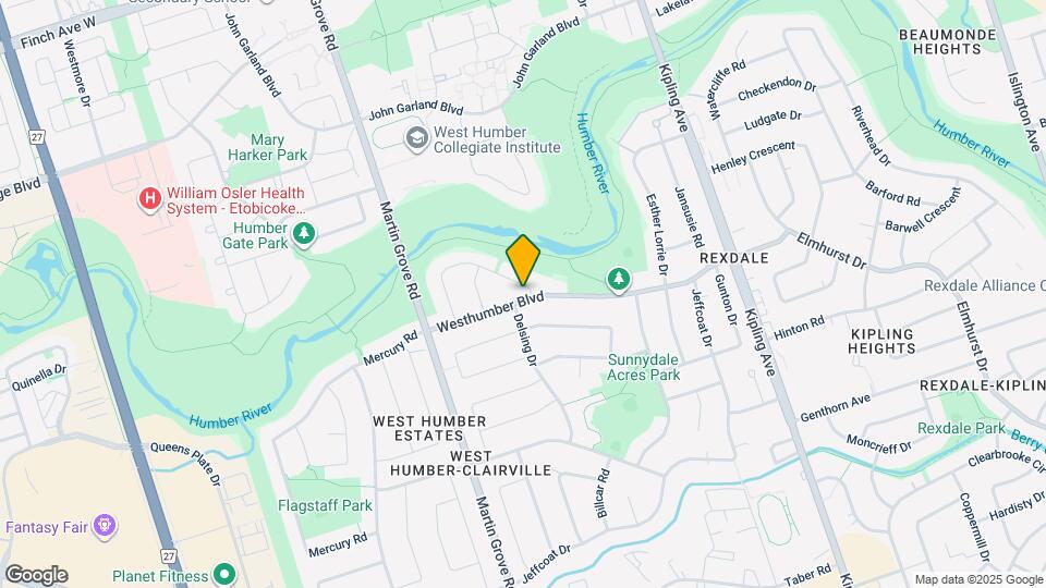 92 Westhumber Blvd Map and Location Details