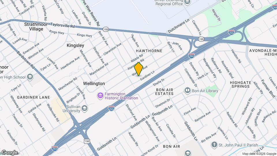 2611 Gardiner Ln Map and Location Details