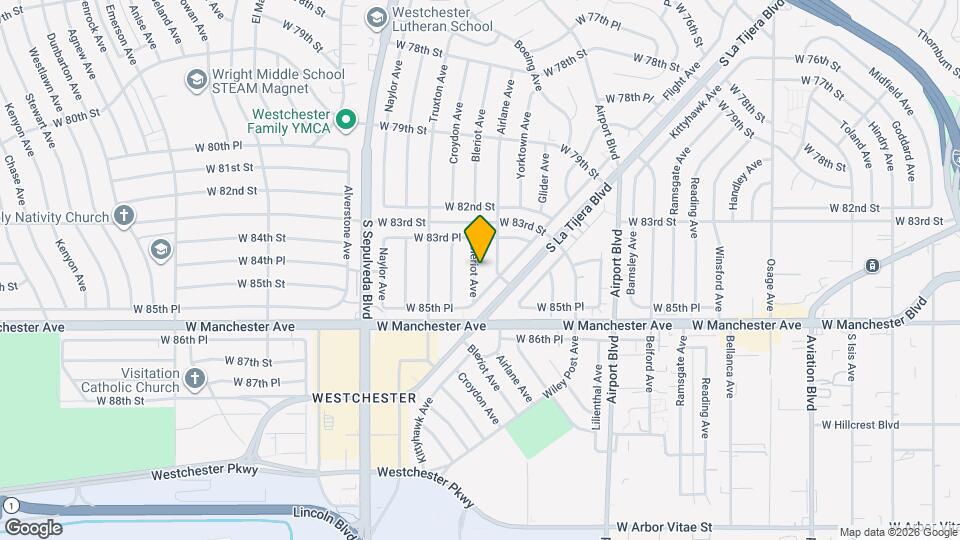 8414 Bleriot Ave Map and Location Details