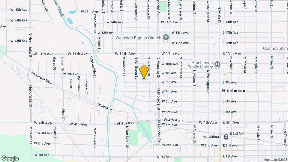 614 W 8th Ave Map and Location Details