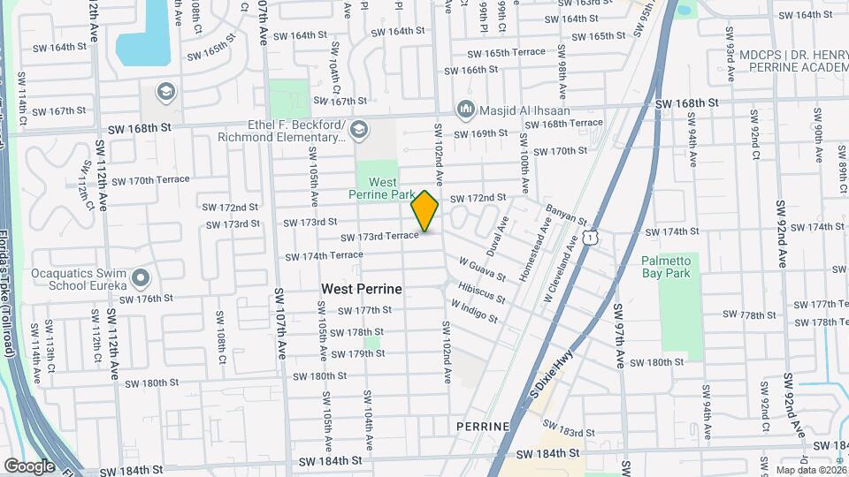 10250 SW 173rd Terrace Map and Location Details