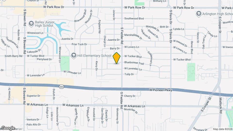 1606 Bluebonnet Trail Map and Location Details