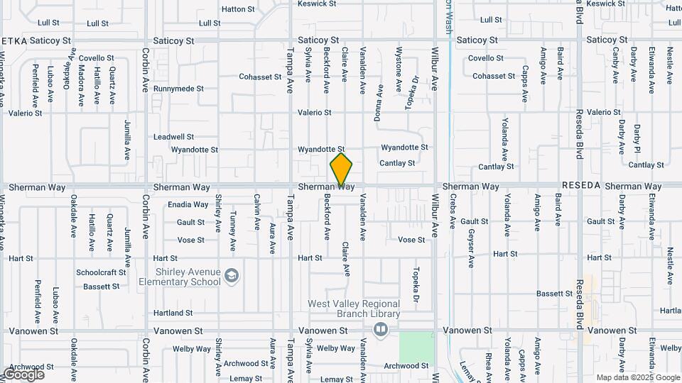 19136 Sherman Way Map and Location Details