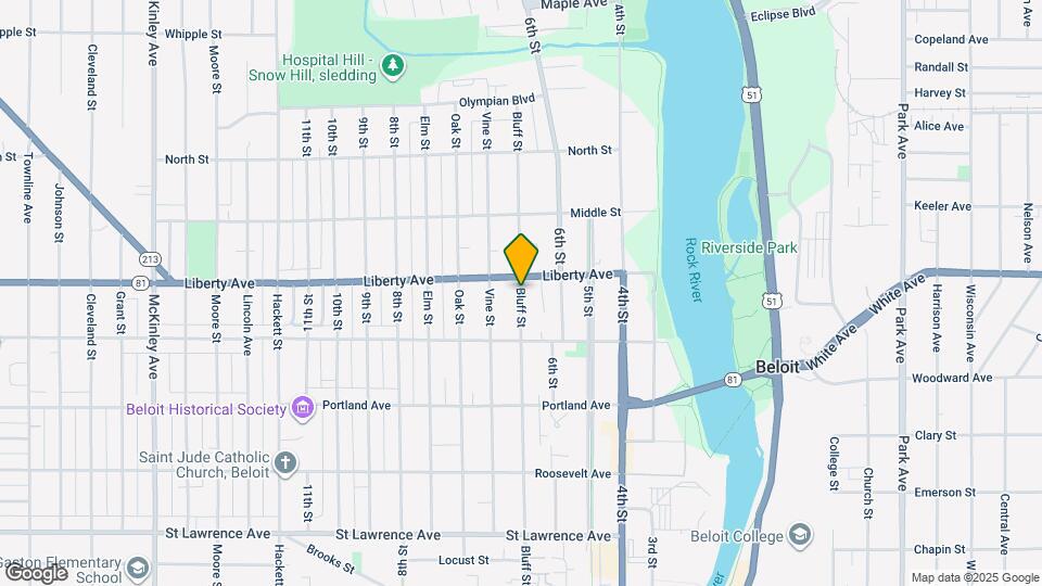 1049 Bluff St Map and Location Details